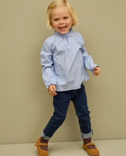 Acanthe Blouse col volanté ciel filàfilciel Fashion