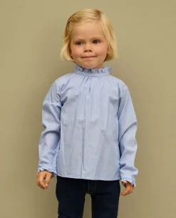 Acanthe Blouse col volanté ciel filàfilciel Fashion