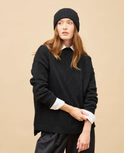 Acanthe Bonnet 100% cachemire Noir Best Sale