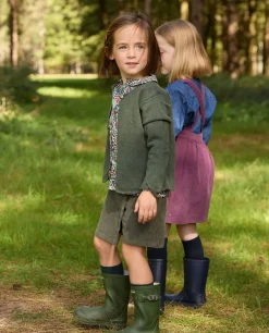 Acanthe Cardigan finition crochet 100% lambswool Kaki Cheap