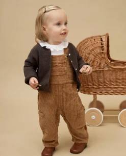 Acanthe Cardigan point mousse 100% lambswool marron Hot