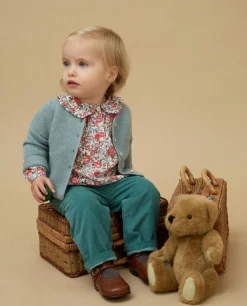 Acanthe Cardigan point mousse vert d'eau 100% lambswool vertd'eau Store