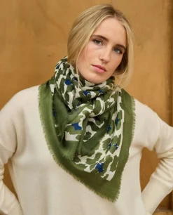 Acanthe Carré en laine imprimé panthère imprimépanthère Online