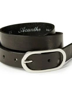 Acanthe Ceinture fine cuir Noir Online