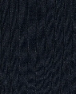 Acanthe chaussettes merinos côtes plates côtes plates Marine Fashion