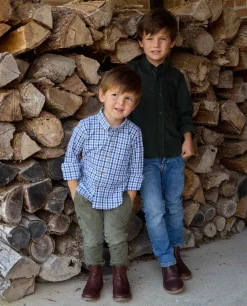 Acanthe Chemise flanelle manches longues vichy bleu/gris vichybleu/gris Sale