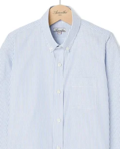 Acanthe Chemise manche longue oxford rayure ciel oxfordrayurecielN8 Clearance