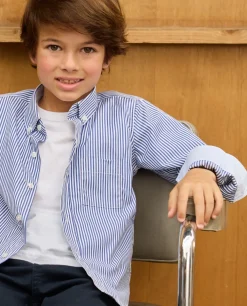 Acanthe Chemise manches longues rayure bleue rayurebleue Cheap