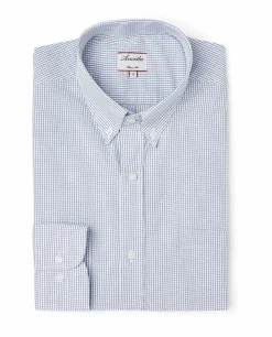Acanthe Chemise regular col boutonné carreaux bleu PetitcarreaubleuN7 Online