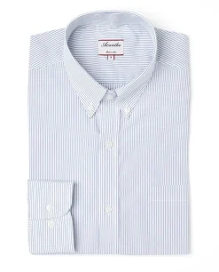 Acanthe Chemise regular col boutonné fines rayures bleu RayurebleuN17 Store