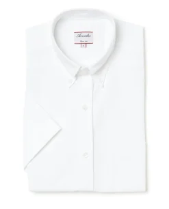 Acanthe Chemise regular col boutonné oxford blanc manche courte OxfordblancN13 Shop