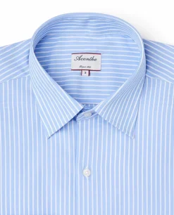 Acanthe Chemise regular col italien rayures bleu RayurebleuN20 Online