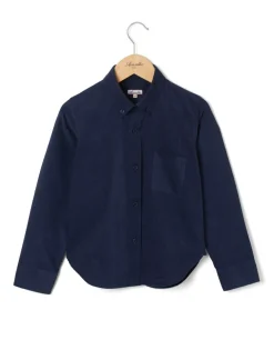 Acanthe Chemise velours manches longues Marine Cheap