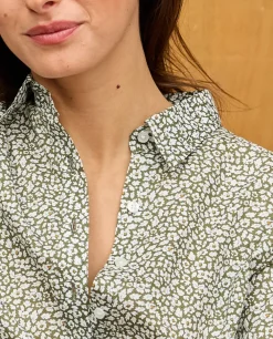 Acanthe Chemisier classique pli rond en tissu Liberty Feather Meadow LibertyFeatherMeadow Best Sale