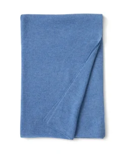 Acanthe Echarpe bleu chiné 100% cachemire bleuchiné Sale