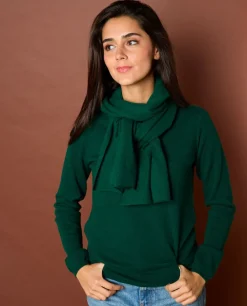 Acanthe Echarpe vert forêt 100% cachemire vertforêt Outlet