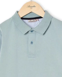 Acanthe Polo jersey manches longues vert d'eau vertd'eau Store