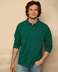 Acanthe Polo piqué manches longues Vert Best