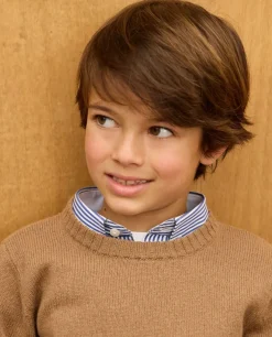 Acanthe Pull col rond 100% lambswool camel Clearance