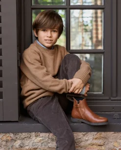 Acanthe Pull col rond 100% lambswool camel Clearance