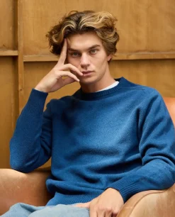 Acanthe Pull col rond marine clair 100% lambswool marineclair Fashion