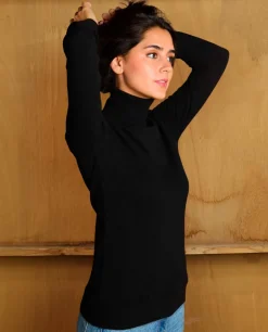Acanthe Pull col roulé 100% cachemire Noir Online