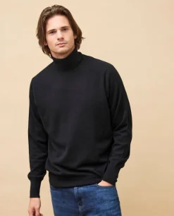 Acanthe Pull col roulé 100% cachemire Noir Cheap
