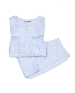 Acanthe Pyjama smocké vichy ciel Vichyciel Outlet