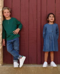 Acanthe Robe boutons Denim Online