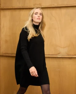 Acanthe Robe col roulé 100% cachemire Noir Online