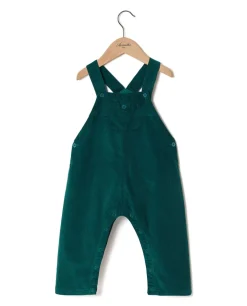 Acanthe Salopette velours Vert Discount